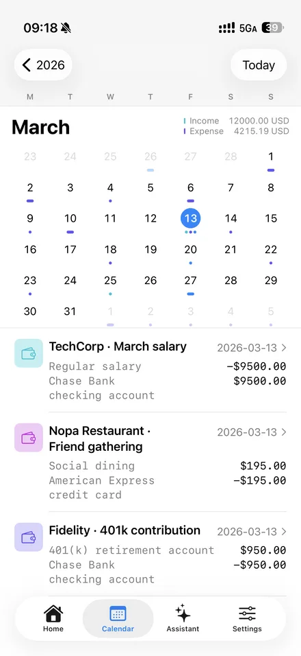 Calendar View